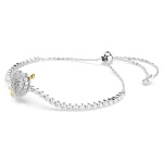Idyllia bracelet Mixed cuts, Heart with arrow, White, Rhodium plated